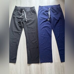 FIGS Livingston Basic Scrub Pants | Lot of 2 | Black & Navy | Size Small